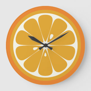 Grande Horloge Ronde Coupe orange