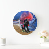 Grande Horloge Ronde Couple de Saint Valentin (Maison)
