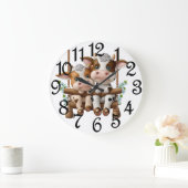 Grande Horloge Ronde Couple de vache (Maison)