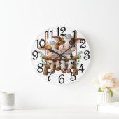 Grande Horloge Ronde Couple de vache (Maison)