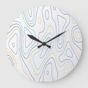 Grande Horloge Ronde Courbes