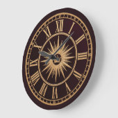 Grande Horloge Ronde Couronne royale d'or (Angle)