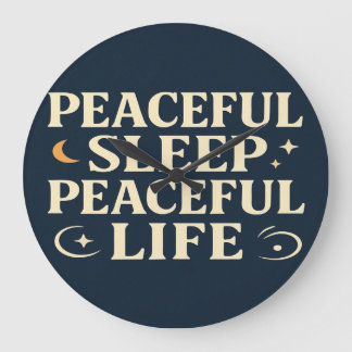 Grande Horloge Ronde Coussin Dormir paisible Vie paisible