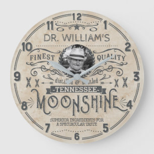 Grande Horloge Ronde Coutume vintage de médecine de montagnard d'alcool