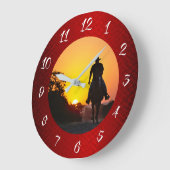 GRANDE HORLOGE RONDE COW-BOY AT SUNSET (Angle)
