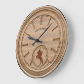 Grande Horloge Ronde Cow-boy de Rustic Western (Angle)