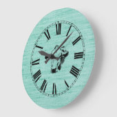GRANDE HORLOGE RONDE COW ROUND CLOCK (Angle)