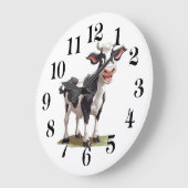 Grande Horloge Ronde Cow Wall Clock (Angle)