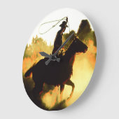 Grande Horloge Ronde Cowboy 1 Wall Clocks & Numeral Options (Angle)