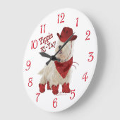 Grande Horloge Ronde Cowboy en bottes (Angle)