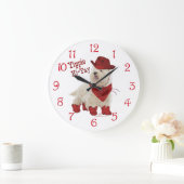 Grande Horloge Ronde Cowboy en bottes (Maison)