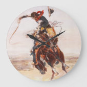 Grande Horloge Ronde Cowboy sur Bucking Bronco (Recto)