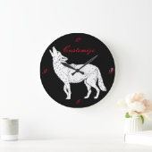 Grande Horloge Ronde Coyote Howling Thunder_Cove (Maison)