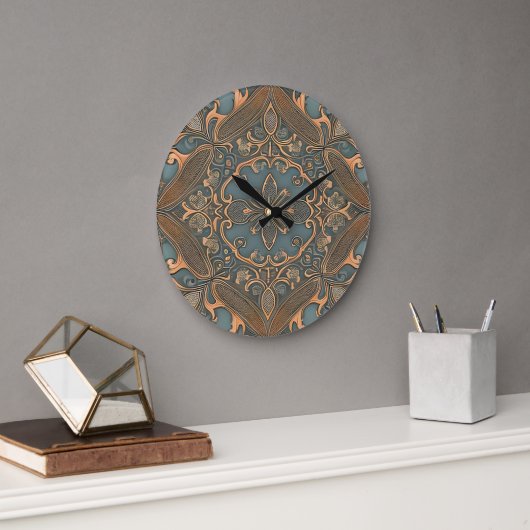 Grande Horloge Ronde Cozy old pattern (Bureau)