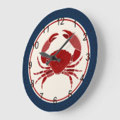 Grande Horloge Ronde Crabe rouge (Angle)