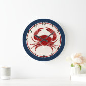 Grande Horloge Ronde Crabe rouge (Maison)