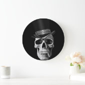 Grande Horloge Ronde Crâne de chapeau supérieur (Maison)