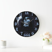 Grande Horloge Ronde Crâne de faucheuse (Maison)