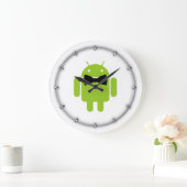 Grande Horloge Ronde Cravate Formelle Bow Android Robot Icon (Maison)