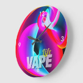 Grande Horloge Ronde Crazy Cool Vape Cloud (Angle)