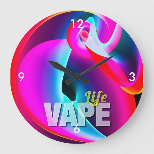 Grande Horloge Ronde Crazy Cool Vape Cloud (Recto)