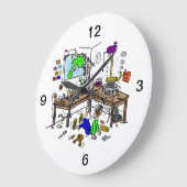 Grande Horloge Ronde Crazy Home Brew Ham Radio Shack Clock (Angle)