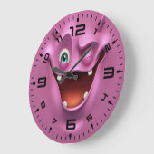 Grande Horloge Ronde Crazy Purple Funny Devil (Angle)