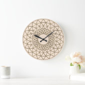 Grande Horloge Ronde Cream Metallic Circle Pattern Acrylic Wall Clock (Maison)