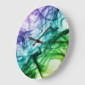 Grande Horloge Ronde Create Your Custom Photo Grey Classy Elegant (Angle)