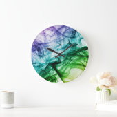 Grande Horloge Ronde Create Your Custom Photo Grey Classy Elegant (Maison)