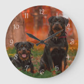 Grande Horloge Ronde Create Your Own Dog Photo Round Wall Clock (Recto)