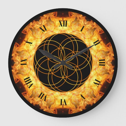 Grande Horloge Ronde Création D'Incendie # 1~ Du Crucible~  (Recto)