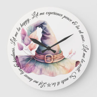 Grande Horloge Ronde Créez vos propres feuilles de chapeau de sorcière