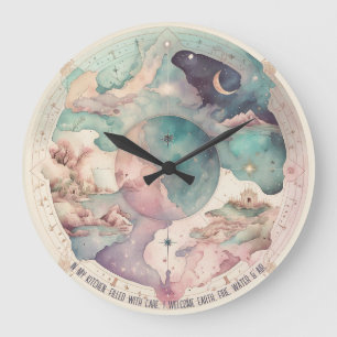Grande Horloge Ronde Créez votre propre carte du monde Imaginaire