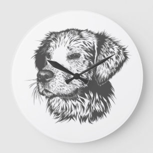 Grande Horloge Ronde Créez Votre Propre Chien De Compagnie Personnalisé