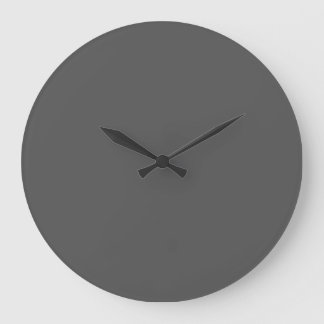 Grande Horloge Ronde Créez votre propre design personnalisé gris foncé
