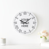 Grande Horloge Ronde Créez votre propre personnalisation (Maison)