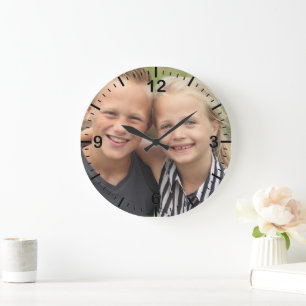 Grande Horloge Ronde Créez votre propre photo