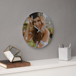 Grande Horloge Ronde Créez Votre Propre Photo De Diplômé Personnalisée