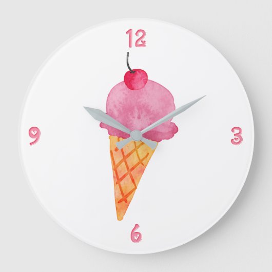 Grande Horloge Ronde Crème glacée (Recto)