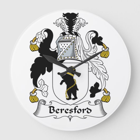 Grande Horloge Ronde Crest de Beresford (Recto)