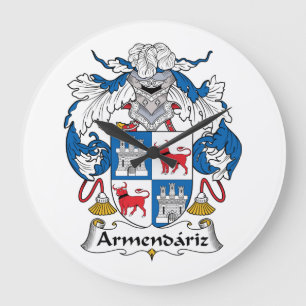 Grande Horloge Ronde Crête de famille d'Armendariz