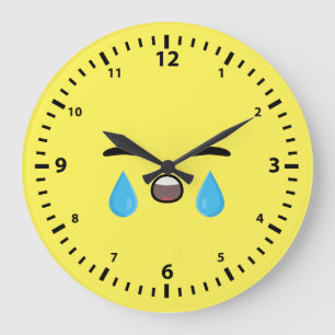 Grande Horloge Ronde Cri Emoji