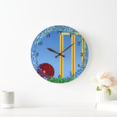 Grande Horloge Ronde Cricket, wicket et ballon (Maison)