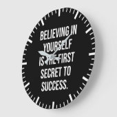 Grande Horloge Ronde Croire En Vous - Motivation De Succès (Angle)