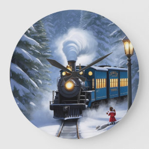 Grande Horloge Ronde Croire - Train Polar Express