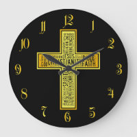 Croix d'or chrétienne - conception de texte