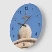 Grande Horloge Ronde Croix sur l'église Mission (Angle)