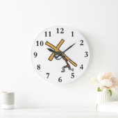Grande Horloge Ronde Crucifix (Maison)