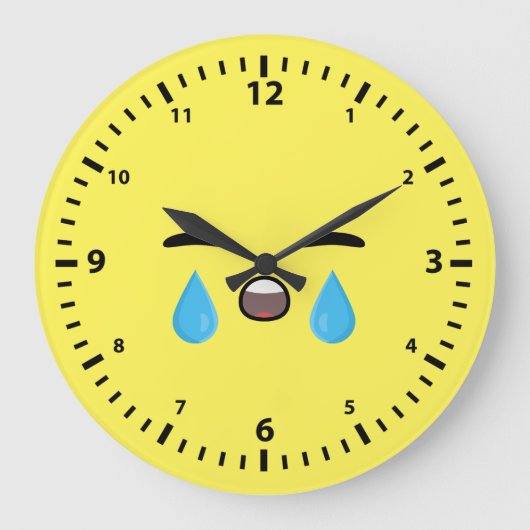 Grande Horloge Ronde Cry Emoji (Recto)